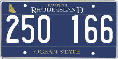 RI license plate 250166