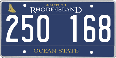 RI license plate 250168