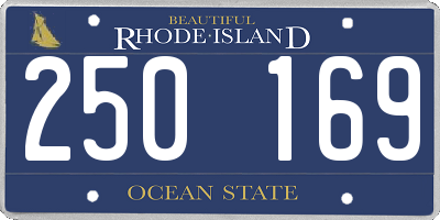 RI license plate 250169
