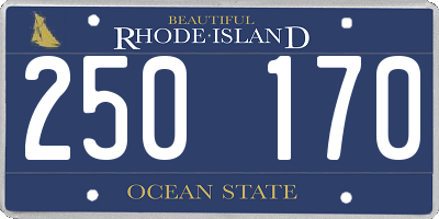 RI license plate 250170
