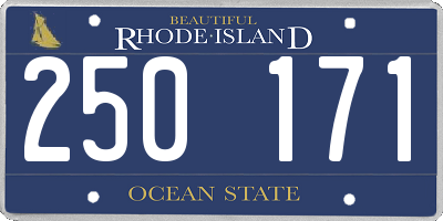 RI license plate 250171