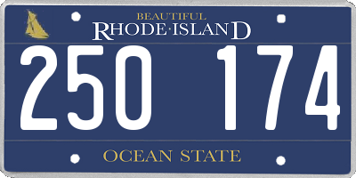 RI license plate 250174