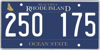 RI license plate 250175