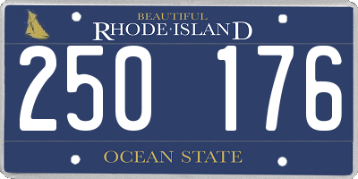 RI license plate 250176