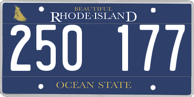RI license plate 250177