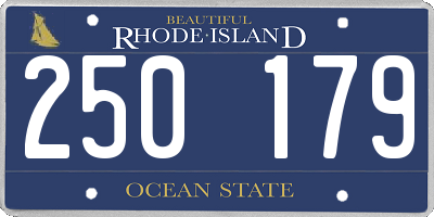 RI license plate 250179