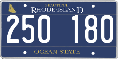 RI license plate 250180