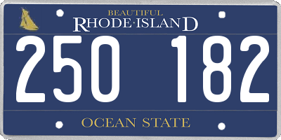 RI license plate 250182