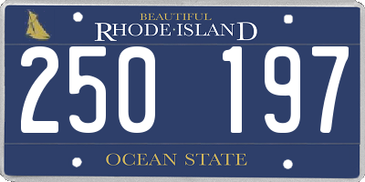 RI license plate 250197