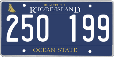 RI license plate 250199