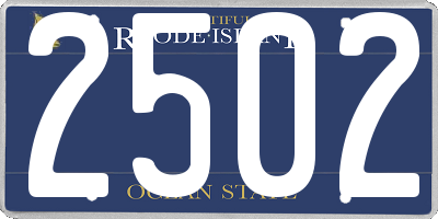 RI license plate 2502