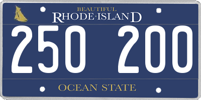 RI license plate 250200