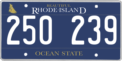 RI license plate 250239