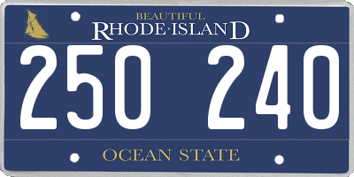 RI license plate 250240
