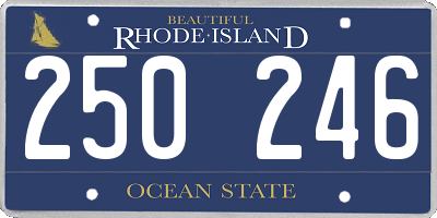 RI license plate 250246