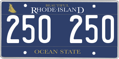 RI license plate 250250