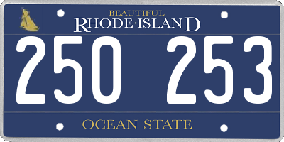 RI license plate 250253