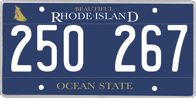 RI license plate 250267