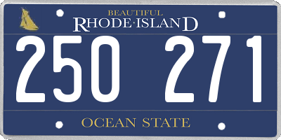 RI license plate 250271