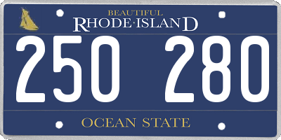 RI license plate 250280
