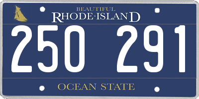 RI license plate 250291