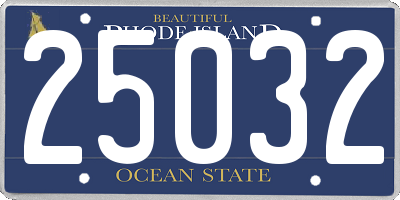 RI license plate 25032