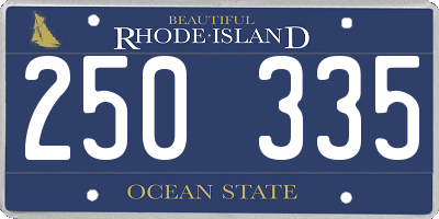 RI license plate 250335