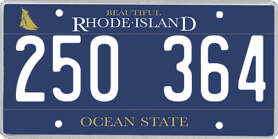 RI license plate 250364