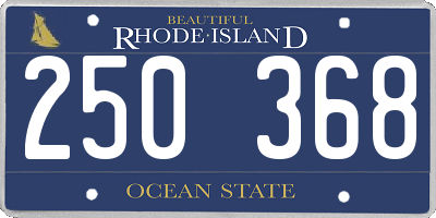 RI license plate 250368
