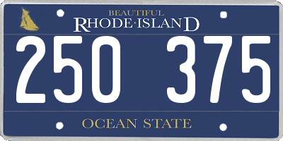 RI license plate 250375