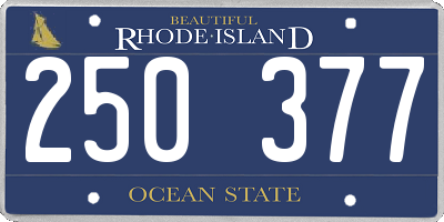RI license plate 250377