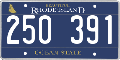 RI license plate 250391