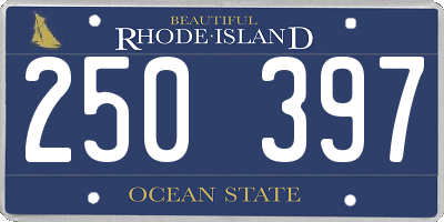 RI license plate 250397