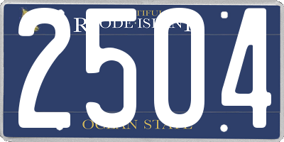 RI license plate 2504