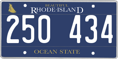 RI license plate 250434