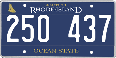 RI license plate 250437