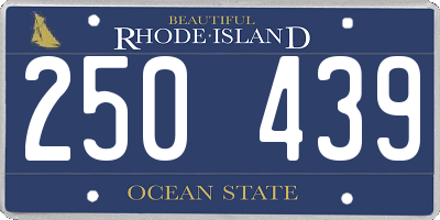 RI license plate 250439
