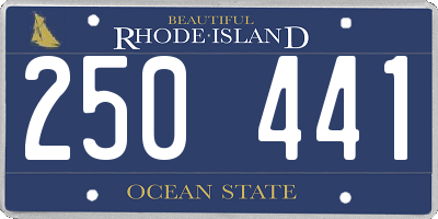 RI license plate 250441