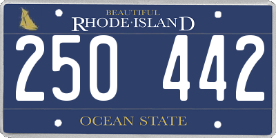 RI license plate 250442