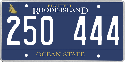 RI license plate 250444