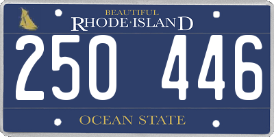 RI license plate 250446
