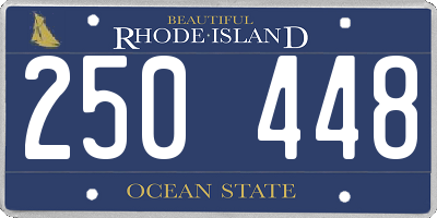 RI license plate 250448