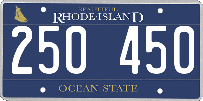 RI license plate 250450
