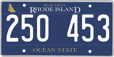 RI license plate 250453