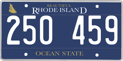 RI license plate 250459