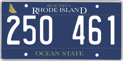 RI license plate 250461