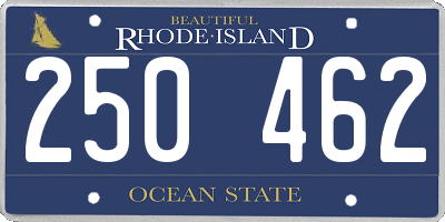 RI license plate 250462