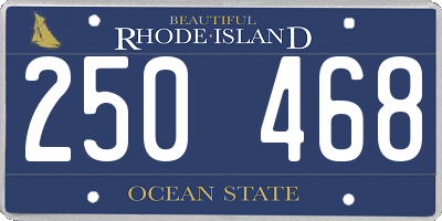 RI license plate 250468
