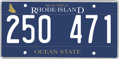 RI license plate 250471