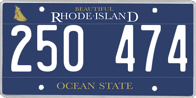 RI license plate 250474